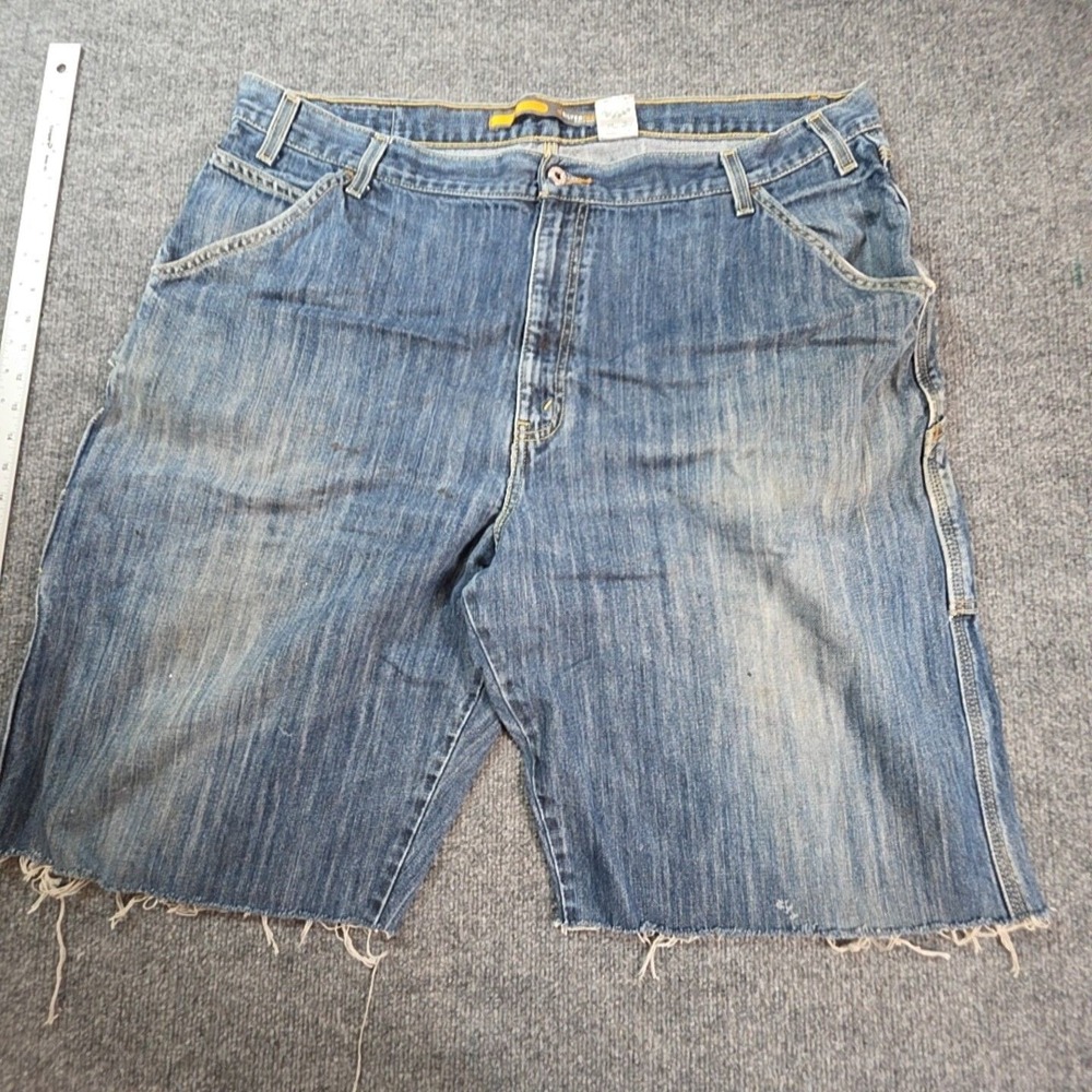 Levis SilverTab Cargo Shorts Mens 42 Blue Medium Wash Denim Carpenter Workwear